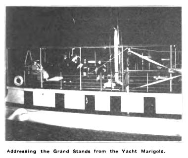 Speech from aboard yacht Marigold