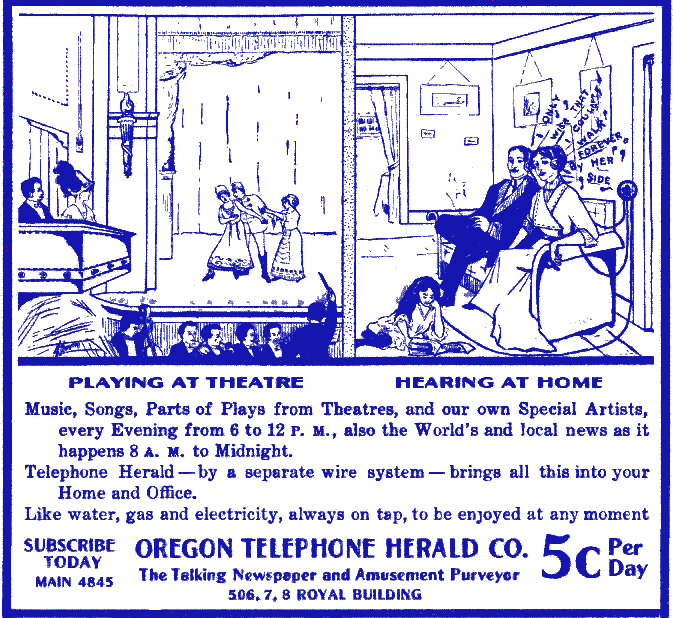 Oregon Telephone Herald advertisement