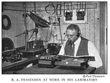 R. A. Fessenden at work in his laboratory