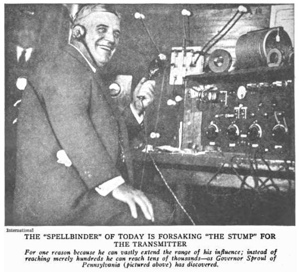 Governor Sproul at microphone