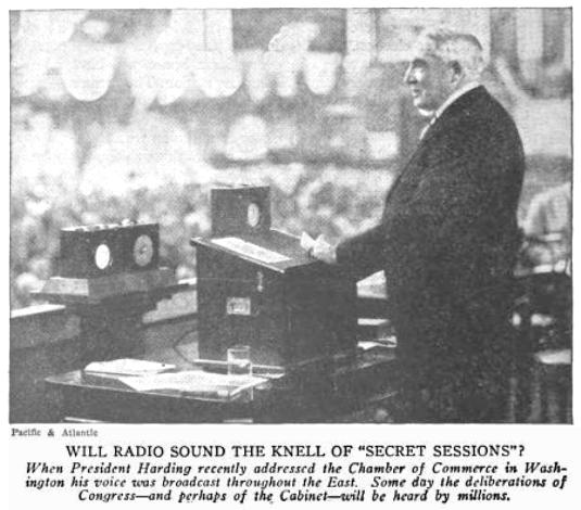 President Harding at Chamber of Commerce