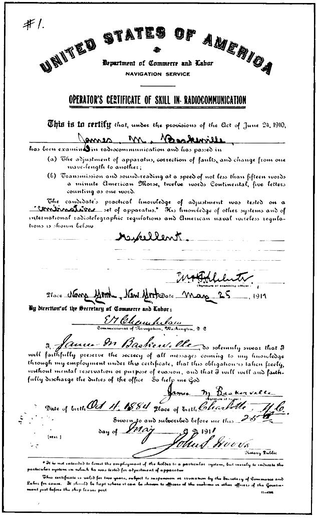 Operator's Certificate of Skill in Radio Communication