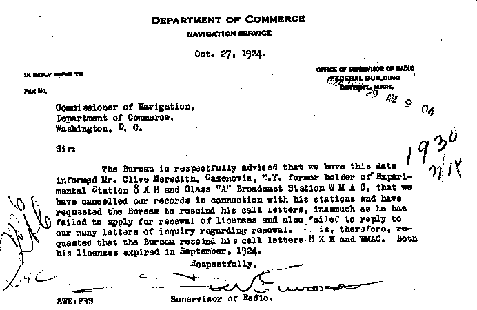 LETTER FROM S.W. EDWARDS REQUESTING THAT WMAC BE RESCINDED