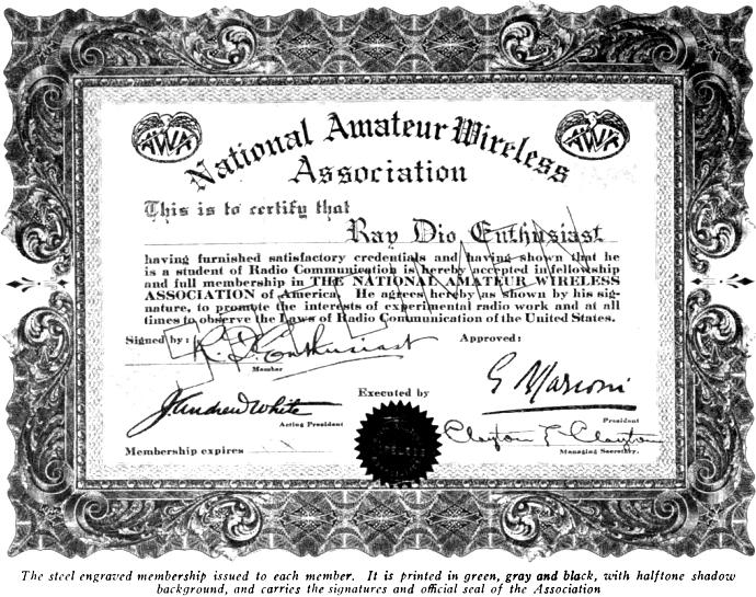 NAWA member certificate