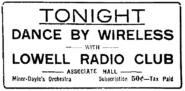 Advertisement for the dance